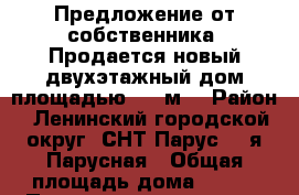 Предложение от собственника! Продается новый двухэтажный дом площадью 300 м2 › Район ­ Ленинский городской округ, СНТ Парус, 8-я Парусная › Общая площадь дома ­ 300 › Площадь участка ­ 6 › Цена ­ 33 500 000 - Московская обл. Недвижимость » Дома, коттеджи, дачи продажа   . Московская обл.